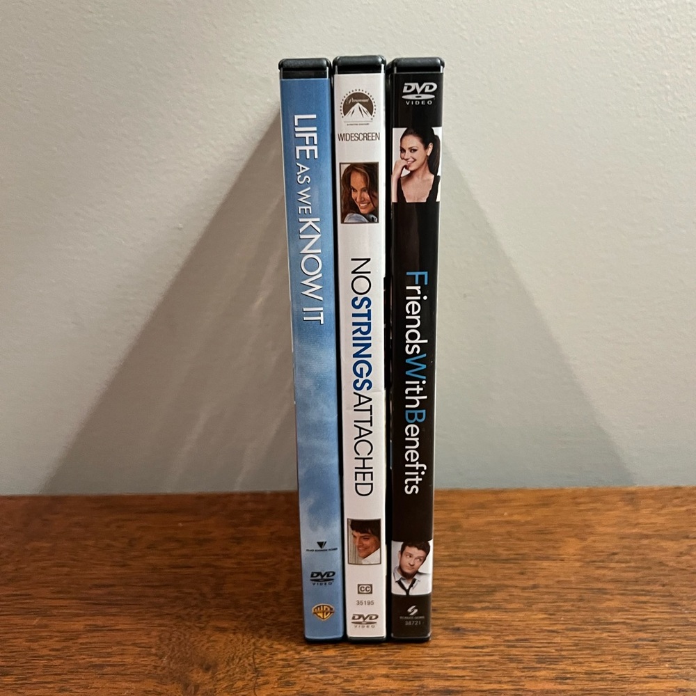 Lot of 3 DVDs life as we know it, no strings attached, friends with benefits